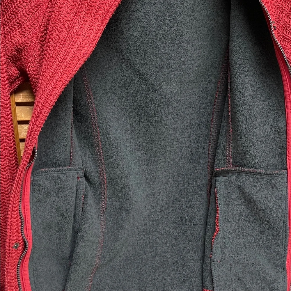 Bench Red Textured Knit Hoodie - Picture 11 of 16